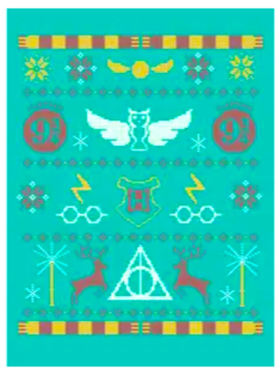 Harry Potter 4 Pack Symbols Blank Christmas Cards & Envelopes Set